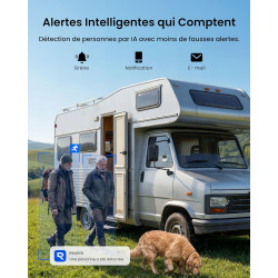 Reolink Caméra de Surveillance sans Fil Magnétique avec Une Autonomie de 9 Mois, Wi-FI 2,4/5 GHz, Détection de Personnes par IA,