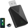 Adaptateur sans fil android auto & carplay sans fil, connexion rapide et sans retard, stick 2 en 1 convertir wirouge android aut