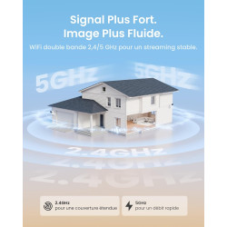 Reolink Caméra de Surveillance sans Fil Magnétique avec Une Autonomie de 9 Mois, Wi-FI 2,4/5 GHz, Détection de Personnes par IA,