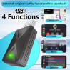 Adaptateur sans fil android auto & carplay sans fil, connexion rapide et sans retard, stick 2 en 1 convertir wirouge android aut