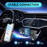 Adaptateur sans fil android auto & carplay sans fil, connexion rapide et sans retard, stick 2 en 1 convertir wirouge android aut