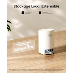 Reolink Kit 2 Caméras WiFi Magnétiques MagiCam+Home Hub Mini, Autonomie 9 Mois, Wi-FI 2,4/5 GHz, Détection de Personnes par IA, 