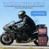 Casques bleutooth moto avec assistant vocal, écouteur bleutooth, kit bleutooth casque moto pour écouter musique, gps, appels, ré