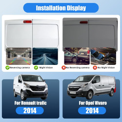Caméra de Recul pour Renault trafic 2014 / Opel Vivaro 2014, 3ème Feu Stop Caméras Arrière, Vision Nocturne, Etanche IP67, Angle