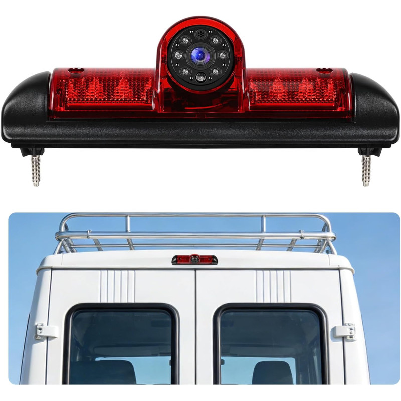 Caméra de Recul pour Fiat Ducato Late 3 gen 2006-2017 / Peugeot Boxer 2006-2017/ Citroen Jumper 2006-2017, 3ème Feu Stop Caméras