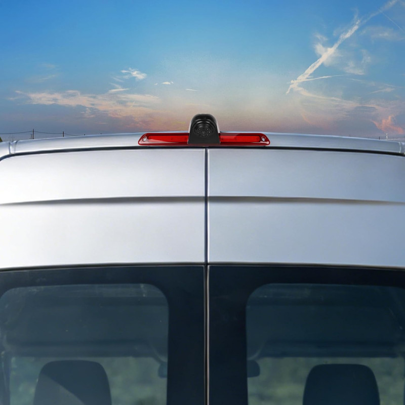Caméra de Recul pour Mercedes Sprinter 2006-2019, 3ème Feu Stop Caméras Arrière, Vision Nocturne, Etanche IP67, Angle Réglable,a