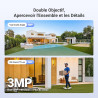 EZVIZ 3MP+3MP Caméra Surveillance WiFi Extérieure à Double Objectif, 360° PTZ Camera, Suivi Auto, Détection de Forme Humaine/Véh