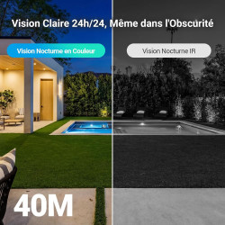 EZVIZ 3MP+3MP Caméra Surveillance WiFi Extérieure à Double Objectif, 360° PTZ Camera, Suivi Auto, Détection de Forme Humaine/Véh