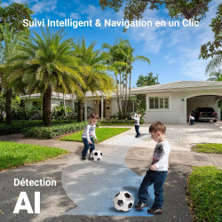 EZVIZ 3MP+3MP Caméra Surveillance WiFi Extérieure à Double Objectif, 360° PTZ Camera, Suivi Auto, Détection de Forme Humaine/Véh
