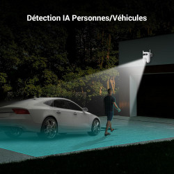 EZVIZ 3MP+3MP Caméra Surveillance WiFi Extérieure à Double Objectif, 360° PTZ Camera, Suivi Auto, Détection de Forme Humaine/Véh