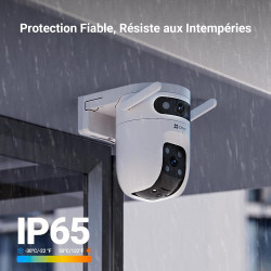 EZVIZ 3MP+3MP Caméra Surveillance WiFi Extérieure à Double Objectif, 360° PTZ Camera, Suivi Auto, Détection de Forme Humaine/Véh