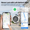 Traceur GPS Voiture, Mini Tracker GPS Voiture Magnétique, Compatible avec iOS et Android, Suivi en Temps Réel Traceur sans Abonn