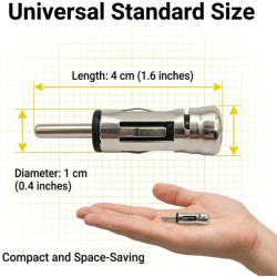 2 Pièces Adaptateur Antenne Autoradio DIN Mâle vers ISO Femelle Connecteur d'Antenne Voiture pour Récepteur Stéréo Unité de Tête