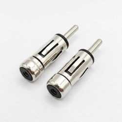 2 Pièces Adaptateur Antenne Autoradio DIN Mâle vers ISO Femelle Connecteur d'Antenne Voiture pour Récepteur Stéréo Unité de Tête