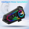 6.0 intercom moto bleutooth kit, casque moto motocyclette helmet communication systèmes, kit main libre moto entre 2 motards ip5