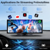 Écran carplay portable 11,5” hd –streaming netflix/youtube, carplay sans fil & android auto, bleutooth double, écran partagé, ca