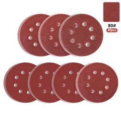 40 Pcs Disque Abrasif 125mm, Papier a Poncer 125mm, Grain 80 Papier Abrasif pour Ponceuses Excentrique, disques abrasifs pour po