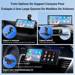 Écran carplay portable 11,5” hd –streaming netflix/youtube, carplay sans fil & android auto, bleutooth double, écran partagé, ca