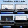 Écran carplay portable 11,5” hd –streaming netflix/youtube, carplay sans fil & android auto, bleutooth double, écran partagé, ca