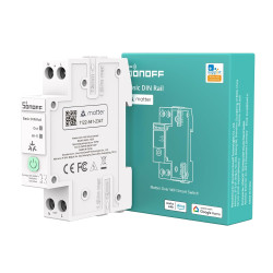SONOFF Basic DIN Rail (BASIC-1GSP) Interrupteur WiFi Smart Rail DIN, Contrôle Domotique Matter over WiFi, 32A pour Tableau Élect