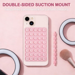 1 Pièce Silicone Ventouse Telephone Portable Double Face, Amovible Porte Téléphone Voiture Mains Libres, Ventouse Telephone Port