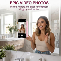 1 Pièce Silicone Ventouse Telephone Portable Double Face, Amovible Porte Téléphone Voiture Mains Libres, Ventouse Telephone Port