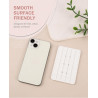 1 Pièce Ventouse Téléphone Portable Silicone Double Face Blanc, Support Voiture & Bureau Mains Libres, Fixation Sûre & Amovible 