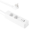 Amazon Basics Multiprise avec 2 Prises Secteur, Recharge Rapide USB-C 20W, 2 Ports USB-C, 1 Port USB-A, Rallonge de 1,5m, pour l