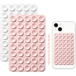 2 Pièces Ventouse Silicone Double Face – Adhésive Réutilisable Téléphone, Câbles & Objets Légers | Fixation Discrète sans Trace 