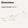 Amazon Basics Multiprise avec 2 Prises Secteur, Recharge Rapide USB-C 20W, 2 Ports USB-C, 1 Port USB-A, Rallonge de 1,5m, pour l