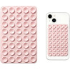 2 Pièces Ventouse Adhésive Silicone Téléphone Portable Rose, Support Fixation Murale Mains Libres pour Selfies, Vidéos TikTok, C
