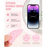 2 Pièces Ventouse Adhésive Silicone Téléphone Portable Rose, Support Fixation Murale Mains Libres pour Selfies, Vidéos TikTok, C