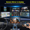 LAMTTO Adaptateur CarPlay sans Fil pour iPhones&Android Auto avec AirPlay/Miracast,Convertit Car Play Filaire en sans Fil Plug&P