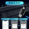Adaptateur sans Fil 2 en 1 pour CarPlay & Android Auto, Conversion Filaire en sans Fil avec USB/Type-C, Connexion Stable et sans