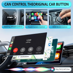 Adaptateur sans Fil 2 en 1 pour CarPlay & Android Auto, Conversion Filaire en sans Fil avec USB/Type-C, Connexion Stable et sans
