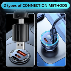 Adaptateur sans Fil 2 en 1 pour CarPlay & Android Auto, Conversion Filaire en sans Fil avec USB/Type-C, Connexion Stable et sans