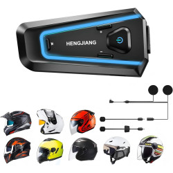 Casque moto bleutooth interphone moto avec batterie longue durée et, couplage de l'intercom avec téléphone portable bleutooth, t