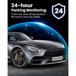 Oryzom Dashcam 4K Pro – Enregistrement Ultra HD avec caméras Avant/arrière, Caméra Voiture avec Capteur G and WDR, Vision Noctur