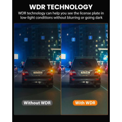 Oryzom Dashcam 4K Pro – Enregistrement Ultra HD avec caméras Avant/arrière, Caméra Voiture avec Capteur G and WDR, Vision Noctur