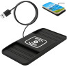 15W Chargeur Voiture Induction Rapide USB Chargeur sans Fil Voiture avec Design à Double Encoche Tapis de Charge Rapide Antidéra