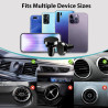 Lot de 2 Support Téléphone Voiture Magnétique pour Grille de Ventilation, Support Voiture Aimanté Grille Aération Rotatif 360°, 