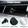 Lot de 2 Support Téléphone Voiture Magnétique pour Grille de Ventilation, Support Voiture Aimanté Grille Aération Rotatif 360°, 