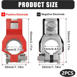 Cosse Batterie 1 Paire Bornes de Batterie Connecteur de Pince Ensemble de Bornes de Batterie Négatives Positives 243407F000 2434