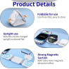 Chargeur Induction sans Fil 3 en 1 Pliable 15W, Station de Recharge sans Fil Magnétique Support Réglable pour iPhone 17/16/15/14