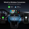 Minix ca525 adaptateur carplay sans fil & android auto, version 2026 2-en-1 filaire vers sans fil, commutation à une touche, com