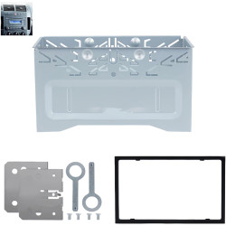 Universel en Métal avec Cadre,Cage D'Autoradio Double 2 DIN,Métal Cage d'Autoradio,Cadre de Montage Autoradio Pour Lecteur DVD,N
