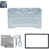 Universel en Métal avec Cadre,Cage D'Autoradio Double 2 DIN,Métal Cage d'Autoradio,Cadre de Montage Autoradio Pour Lecteur DVD,N