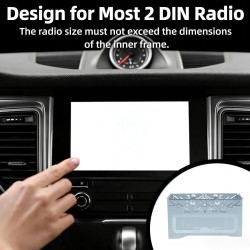 Universel en Métal avec Cadre,Cage D'Autoradio Double 2 DIN,Métal Cage d'Autoradio,Cadre de Montage Autoradio Pour Lecteur DVD,N