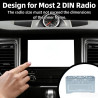 Universel en Métal avec Cadre,Cage D'Autoradio Double 2 DIN,Métal Cage d'Autoradio,Cadre de Montage Autoradio Pour Lecteur DVD,N