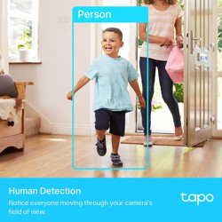 Tapo Caméra Surveillance WiFi intérieure 2K+(4MP) C225, Détection de Personne, Vision Nocturne Personnalisable, Suivi de Mouveme